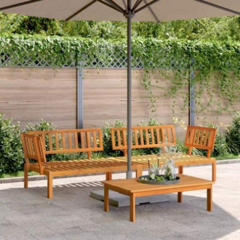 Garden Pallet Corner Sofas 2 pcs Solid Wood Acacia 3209432