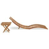 Sunlounger Teak Solid Teak wood Typical garden size Foldable 310666