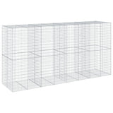 Gabion Basket with Cover 400x100x200 cm Galvanised Iron 3295231