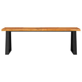 Bench with Live Edge 140 cm Solid Wood Acacia 353294