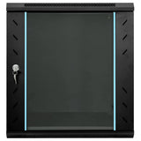 Network Cabinet with Storage Black 60 x 45 x 65 cm Steel 42017641