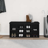 Shoe Bench Black Oak 102 x 32 x 50 cm Engineered wood 862988