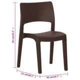Garden Chairs 2 pcs Mocha Polypropylene 317727