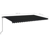 Manual Retractable Awning 500x350 cm Anthracite 3069219