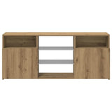 TV Cabinet with LED Lights Artisian Oak 120x30x50 cm Engineered Wood 856352