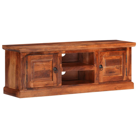 TV Cabinet with Doors 112x30x40 cm Solid Wood Acacia 354986
