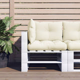 Pallet Cushions 3 pcs Cream Fabric 360858