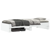 Bed Frame with Headboard White 80 x 200 cm Engineered Wood 8009035