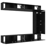 TV Cabinet Set 5 pcs Black oak 100 x 30 x 30 cm Engineered wood 3332529