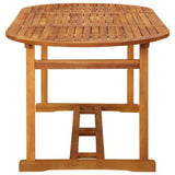 Dining Set Natural Wood Solid Acacia wood Large Foldable 3086971