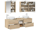 Bathroom Furniture Set 5 pcs Sonoma Oak 3406713