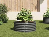45530 Garden Raised Bed 80x80x44 cm Galvanised Steel Grey