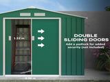 7 x 4ft Metal Garden Shed, Outdoor Storage Tool House with Ventilation Slots, Foundation Kit and T3398P313534