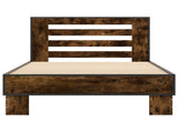 Bed Frame with Headboard Smoked Oak 80 x 200 cm Engineered Wood 8009102