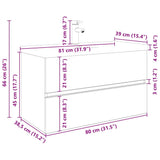 Sink Cabinet with Built-in Basin and Faucet Artisan Oak 3328934