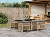 Garden Dining Set Mix beige and black 3210912