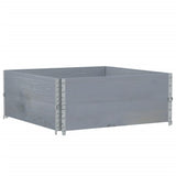 Pallet Collars 2 pcs Grey 100x100 cm Solid Wood Pine 4010291