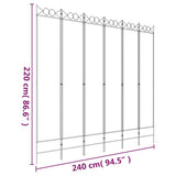 6-Panel Room Divider Brown 240x220 cm Fabric 350175