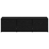 TV Cabinet with LED Black Oak 140 x 34 x 40 cm Engineered Wood 3418709