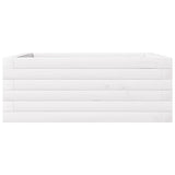 Garden Planter White 60x60x23 cm Solid Wood Pine 847189