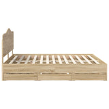 Bed Frame with Drawer Sonoma Oak 180 x 200 cm Engineer Wood 3413389