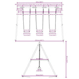 Outdoor Swing Set with 3 Swings 3283598