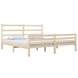 Bed Frame without Mattress Solid Wood Pine 140x190 cm 3103693