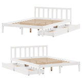Bed Frame without Mattress White 140x190 cm Solid Wood Pine 3301468
