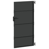 Garden Gate with Lock Black 85 x 175 cm Powder-coated steel 42015882