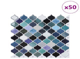 Lanturn Tile 50 pcs Blue Green 27 x 27 cm Polyurethane and PET 42046245