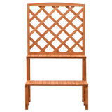 Trellis Planter with Shelves Orange 70x42x120 cm Solid Firwood 314842