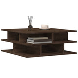 ZNTS Coffee Table Brown Oak 70x70x29 cm Engineered Wood 840750