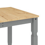 ZNTS Dining Table Corona Grey 180x90x75 cm Solid Wood Pine 4005721