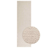 Rug ZIZUR Cream 80x250 cm Jute Look Indoor and Outdoor 4010361