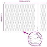 Hexagon Fence Silver 0.4 x 100 m Galvanised steel 42005738