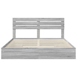 Storage Bed Grey Sonoma 180 x 200 cm Engineered Wood 3411553