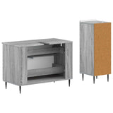 2 Piece Bathroom Cabinet Set ZWOLLE Grey Sonoma Engineered Wood 3417681