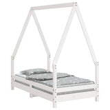 Kids Bed Frame White 70x140 cm Solid Wood Pine 834487