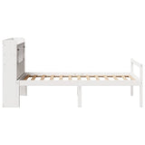 Bookcase Bed without Mattress White 90x200 cm Solid Wood Pine 3322050