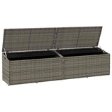 Garden Storage Box Grey 220x50x58 cm Poly Rattan 4104076