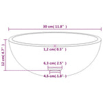 ZNTS Basin Tempered Glass 30x12 cm Frosted 345241