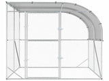 Chicken Coop Silver 200 x 200 x 215 cm Galvanised Steel 42042543