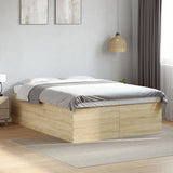 Bed Frame without Mattress Sonoma Oak 140x190 cm 3280939