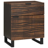 Bedside Cabinet Walnut 50 x 33 x 60 cm Solid Acacia wood 4018016