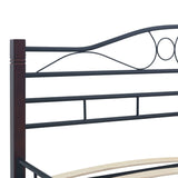 ZNTS Bed Frame without Mattress Black Metal 120x200 cm 285292