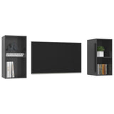 Wall-mounted TV Cabinets 2 pcs High Gloss Grey Engineered Wood 3079852