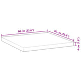 Table Top Square 60x60x4 cm Solid Wood Acacia 4008714