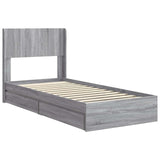 Bed Frame with Storage and Headboard Grey Sonoma 90 x 200 cm 3414418