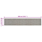 Kitchen Rug Washable Rhombus 60x300 cm Velvet 136566