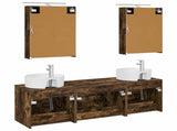 Bathroom Furniture Set 5 pcs Smoked Oak 3406875